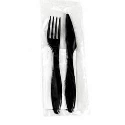 kit talher master refeição (garfo faca guardanapo) - 25 unidades