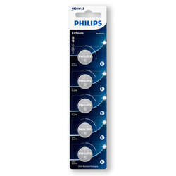 05 Baterias Pilha Cr2016 3v Philips Moeda 1 Cartela