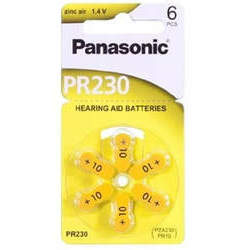 6 Baterias Pr230 Aparelho Auditivo Panasonic Bateria Cartela