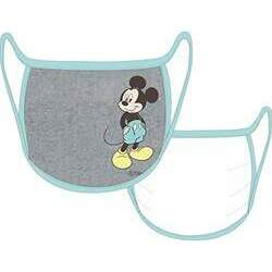 Máscara Tripla Camada Tecido Personalizada Geek Adulto Mickey AzuMickey e Minnie Mouse Reutilizável Prime Oficial Disney