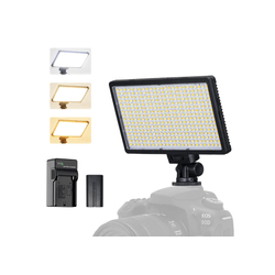 Kit Painel Iluminador LED-416 Slim 30W Bi-Color Video Light com Bateria e Carregador NP-F550