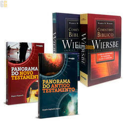 Combo Comentário Wiersbe 2 volumes Panorama do Antigo e Novo Testamento