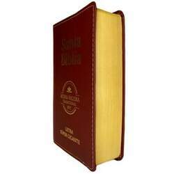Bíblia Sagrada em Espanhol RVT Letra Super Gigante Luxo Vinho