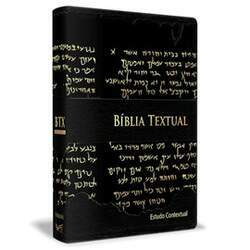 Bíblia de Estudo Textual Letra Gigante Capa Preta Luxo