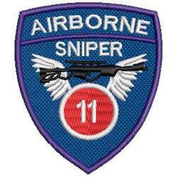 Patch Bordado Airborne Sniper 7,5x6,5 cm Cód 2250