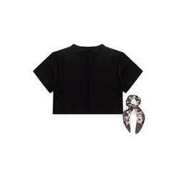 Camisa Cropped Infantil Básica Amarrador Sortido Preto