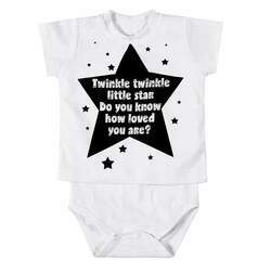 Body Camiseta em malha Twinkle Twinkle Little Star - Nutti