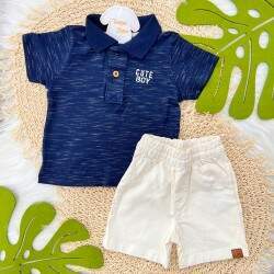Verão 23/24 - Conjunto Camisa Gola Polo e Bermuda - Cute Boy