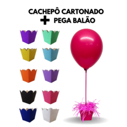 Cachepô Cartonado C/ Pega Balão 8 5 cm X 8 5 cm - 10 unidades