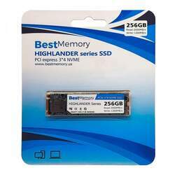 SSD 256GB Best Memory Highlander Series, M 2 NVME 2280 PCIe Gen3x4, Leitura 2000MB/s, Grav 1200MB/s