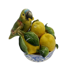 Fruteira P de limão com papagaio
