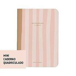 Mini Caderno Quadriculado Pink & Caramel Para Mini Planner A Craft