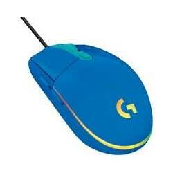Mouse Gamer Logitech G203 LIGHTSYNC RGB, Efeito de Ondas de Cores, 6 Botões Programáveis e Até 8.000 DPI, Azul - 910-005795