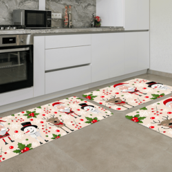 Kit 3 Tapetes de Natal para Cozinha Classico Natal Único