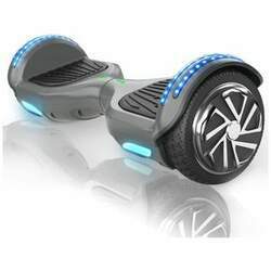 Hoverboard Elétrico de Auto Equilíbrio com Bluetooth e Luzes Led, FLYING, Cinza