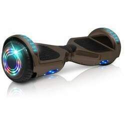 Hoverboard Elétrico com Auto Equilíbrio e Alto Falante Bluetooth Integrado e Luzes LED, WILIBL, Azul Cromado