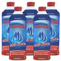 Algicida Choque Crisagua 1L Kit c/ 5 unidades