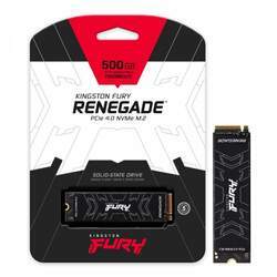 SSD Gamer Kingston Fury Renegade, 500GB, M 2 2280, PCIe 4 0 NVMe, 7300MB/s - 3900MB/s - SFYRS/500G