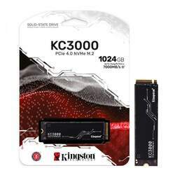 SSD Gamer Kingston KC3000, 1TB, M 2 2280, PCIe 4 0 NVMe, 7000MB/s - 6000MB/s - SKC3000S/1024G