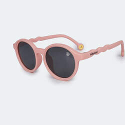 Óculos de Sol Infantil Flexível KidSplash! Proteção UV Redondo Rosa Claro