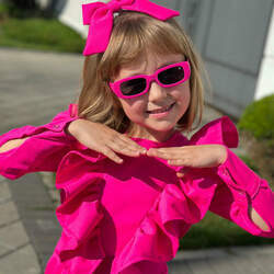 Óculos de Sol Infantil KidSplash! Proteção UV Retrô Pink
