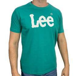 Camiseta Verde Masculina Lee Estampada