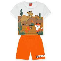 Conjunto Infantil Masculino Camiseta Bermuda Kyly