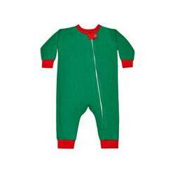Pijama Macacão para Bebê Natal Verde Comprido