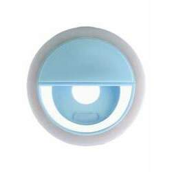 Mini Iluminador de LED circular Selfie Ring Light XJ-01 para smartphone - AZUL