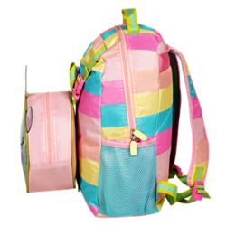 mochila escolar infantil com lancheira unirosa tip top