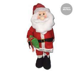 Boneco Papai Noel com Caixa de Presente 75cm Zein