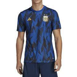 Camisa Seleção Argentina Pré Jogo Azul e Preta Adidas Masculina