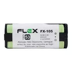Bateria Telefone Panasonic T105 Flex FX 105 2,4V 830mAh Telefone Sem Fio Tipo 53