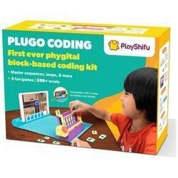 Kit Inicial de Codificação Baseado Funciona em IOS para Crianças de 4 a 10 Anos, PlayShifu Plugo