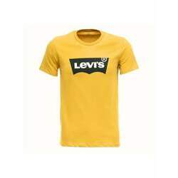 Camiseta Levis Infantil Manga Curta Amarelo Mostarda Bat Blue