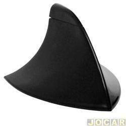 Antena do teto - traseira - decorativa modelo tubarão - autoadesiva - preta - cada (unidade)