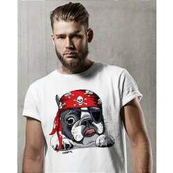 Camiseta Bulldog Francês Pirata