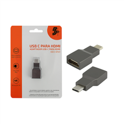 ADAPTADOR USB C MACHO PARA HDMI FEMEA 003-0141 PRETO 5