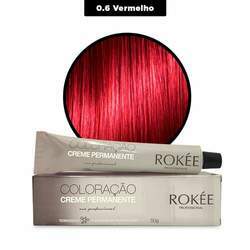 Coloração Creme Permanente ROKÉE Professional 50g - Intensificador Vermelho 0 6