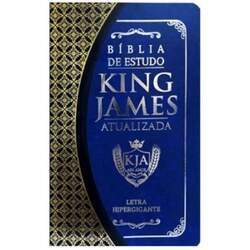 Bíblia de Estudo King James Atualizada - Capa Bicolor: Azul e Preto