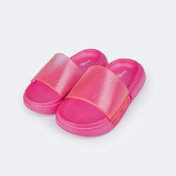 Chinelo Slide Infantil Pampili Fly Glee Glitter Pink
