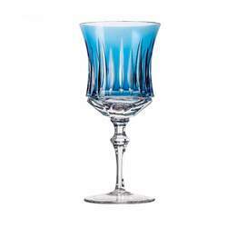 Taça de Cristal Lapidado p/ Vinho Tinto 19 - Azul Claro