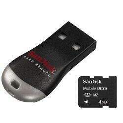 Memory Stick Micro 4GB M2 Sandisk Mobile Ultra Adaptador Usb