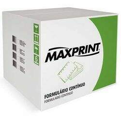 Formulário Contínuo 80 Colunas 1 Via Branco Microsserrilhado Cx/3000 Folhas 3072 Maxprint