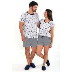 Pijama de Casal Curto com Shorts - Summer Vibes