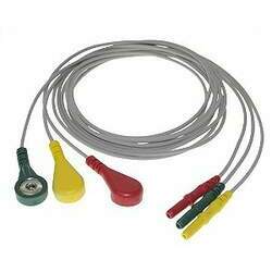 Eletrodo de ECG IEC com 3 fios para Mecta (vermelho, verde e amarelo) - 9011-0001-02