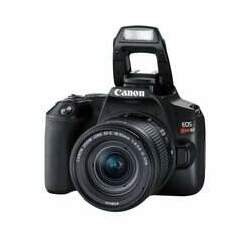 Câmera Digital Canon Dslr Eos Rebel Sl3 Tela Lcd 3'' 24.1 Mp 4K Wi-Fi Bluetooth Lente Ef-S 18-55Mm F/4-5.6 Is Stm