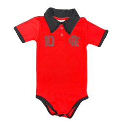 Body Polo Flamengo Vermelho Torcida Baby