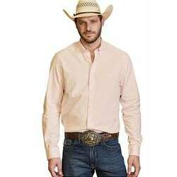 Camisa Masculina Self Western M Longa Oxford Rosa