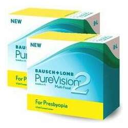 Lentes de contato Purevision 2 Multifocal - 2 caixas 1 Renu Sensitive 475ml